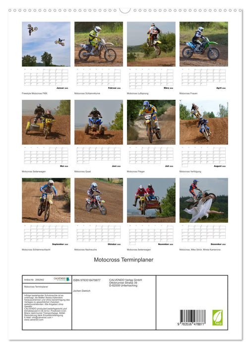Motocross Terminplaner (CALVENDO Premium Wandkalender 2026)