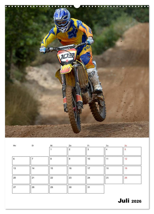 Motocross Terminplaner (CALVENDO Premium Wandkalender 2026)