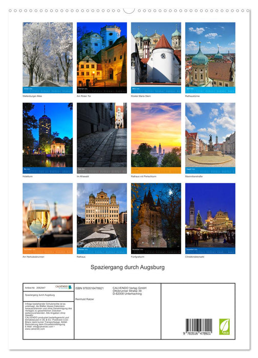 Spaziergang durch Augsburg (CALVENDO Premium Wandkalender 2026)