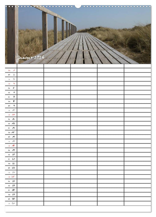 Familienplaner - Sylt (CALVENDO Wandkalender 2026)