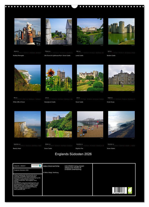 Englands Südosten 2026 (CALVENDO Wandkalender 2026)