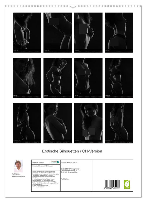 Erotische Silhouetten / CH-Version (CALVENDO Premium Wandkalender 2026)