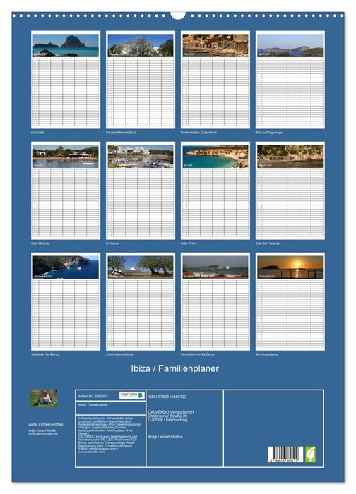 Ibiza / Familienplaner (CALVENDO Wandkalender 2026)