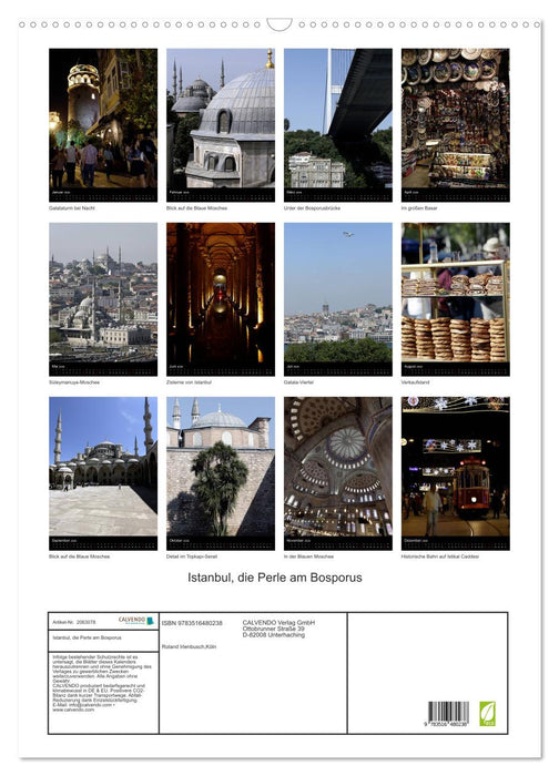 Istanbul, die Perle am Bosporus (CALVENDO Wandkalender 2026)