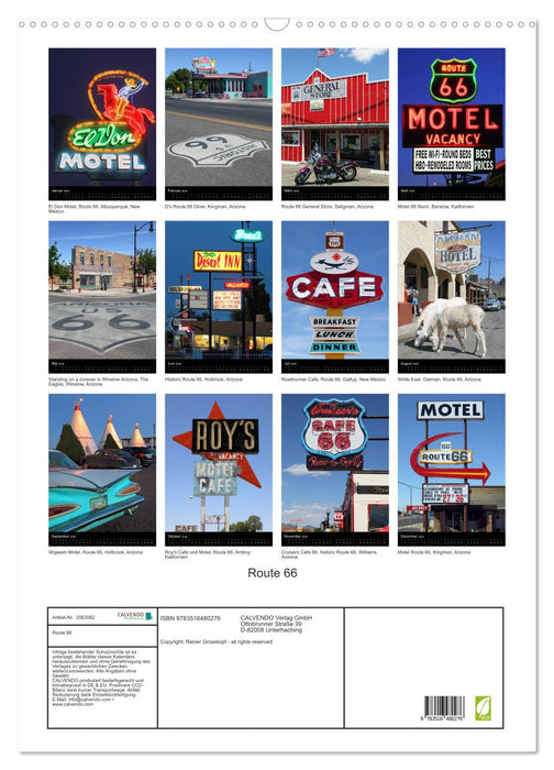 Route 66 (CALVENDO Wandkalender 2026)