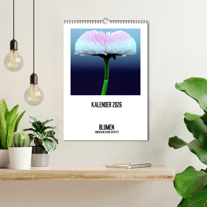 BLUMEN EINFACH IN SZENE GESETZT (CALVENDO Wandkalender 2026)