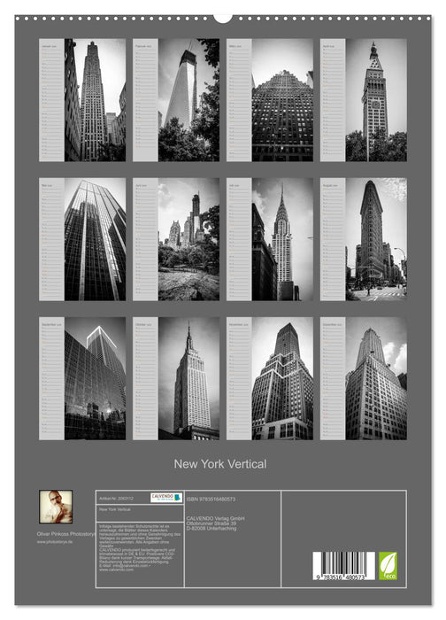 New York Vertical (CALVENDO Premium Wandkalender 2026)