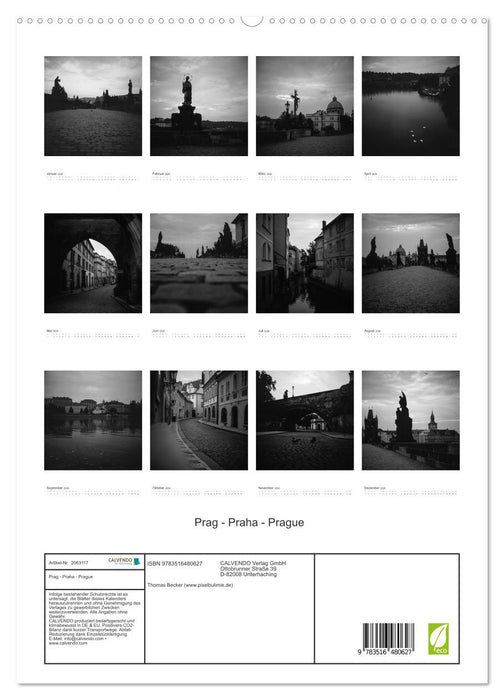 Prag - Praha - Prague (CALVENDO Premium Wandkalender 2026)
