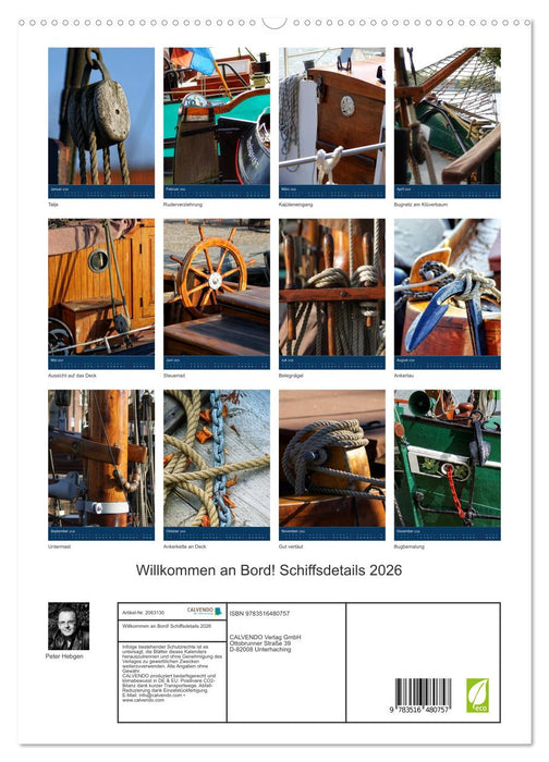 Willkommen an Bord! Schiffsdetails 2026 (CALVENDO Premium Wandkalender 2026)