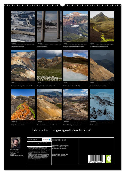 Island - Der Laugavegur-Kalender 2026 (CALVENDO Premium Wandkalender 2026)