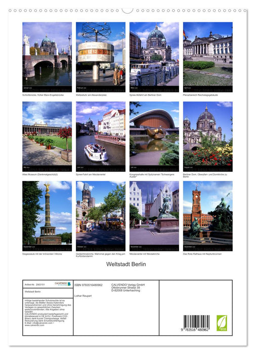 Weltstadt Berlin (CALVENDO Premium Wandkalender 2026)