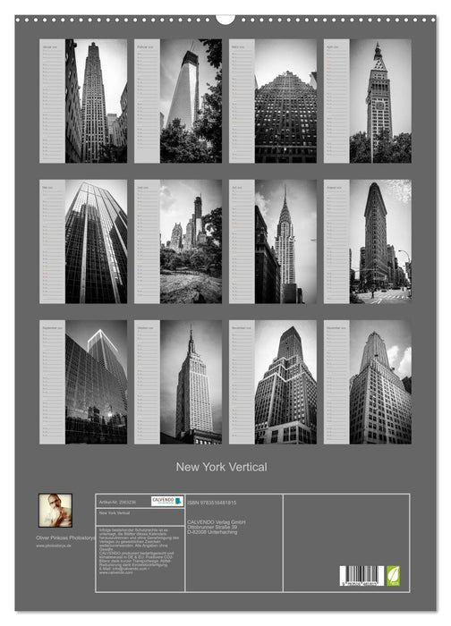 New York Vertical (CALVENDO Wandkalender 2026)