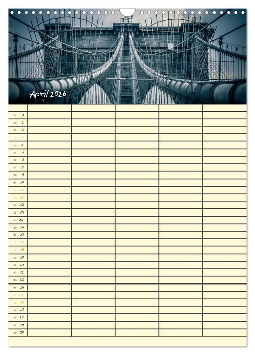 New York Familienplaner (CALVENDO Wandkalender 2026)