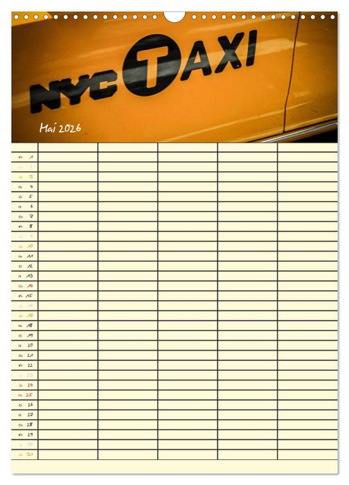New York Familienplaner (CALVENDO Wandkalender 2026)
