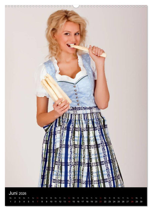 Bayerischer Dirndlkalender (CALVENDO Premium Wandkalender 2026)