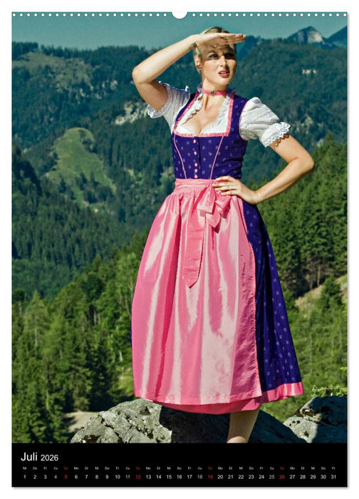 Bayerischer Dirndlkalender (CALVENDO Premium Wandkalender 2026)