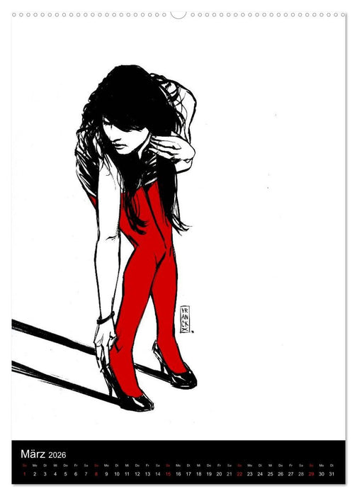 Les femmes de Gilles 2 by Gilles Vranckx - 12 Frauen-Illustrationen von dem Belgischen Künstler Gilles Vranckx (CALVENDO Wandkalender 2026)