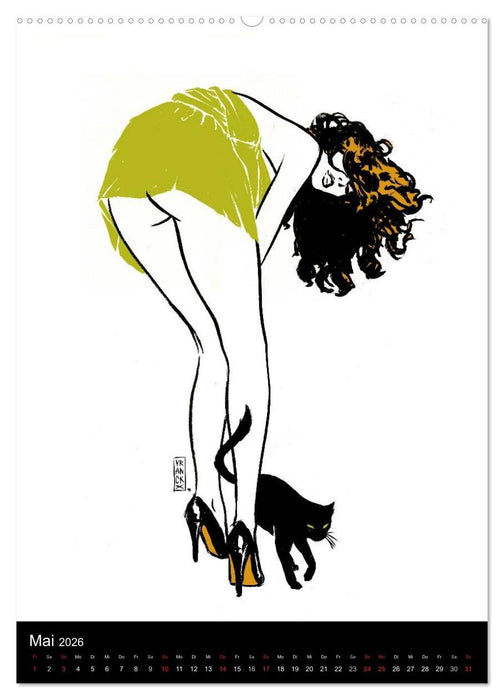 Les femmes de Gilles 2 by Gilles Vranckx - 12 Frauen-Illustrationen von dem Belgischen Künstler Gilles Vranckx (CALVENDO Wandkalender 2026)
