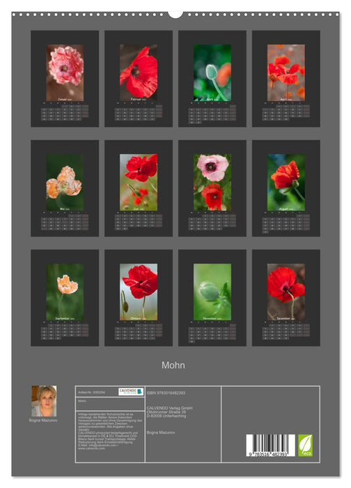 Mohn (CALVENDO Premium Wandkalender 2026)