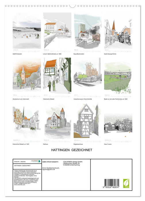 HATTINGEN GEZEICHNET (CALVENDO Premium Wandkalender 2026)