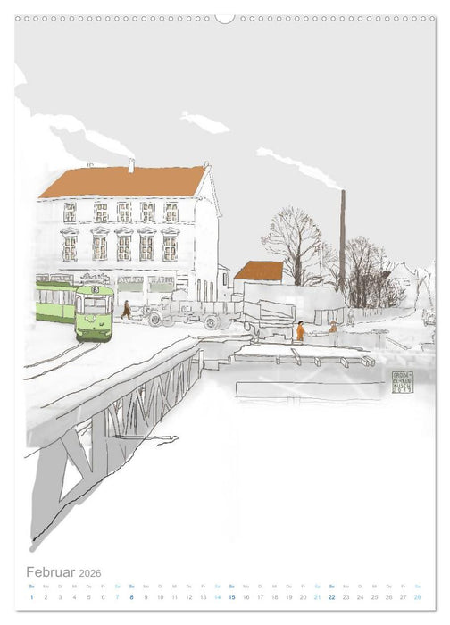 HATTINGEN GEZEICHNET (CALVENDO Premium Wandkalender 2026)