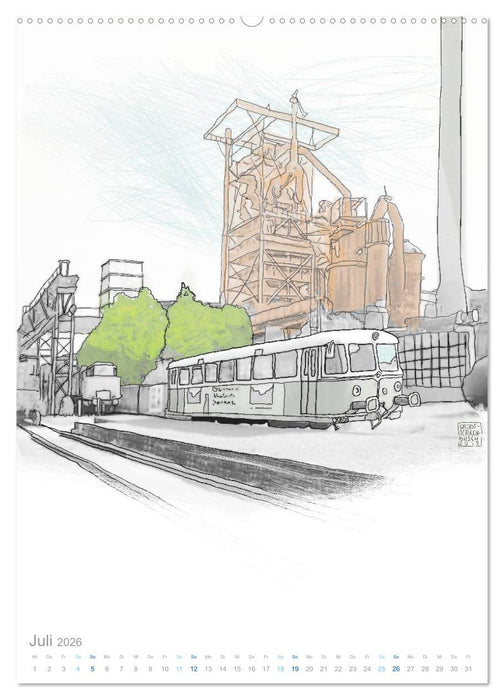 HATTINGEN GEZEICHNET (CALVENDO Premium Wandkalender 2026)