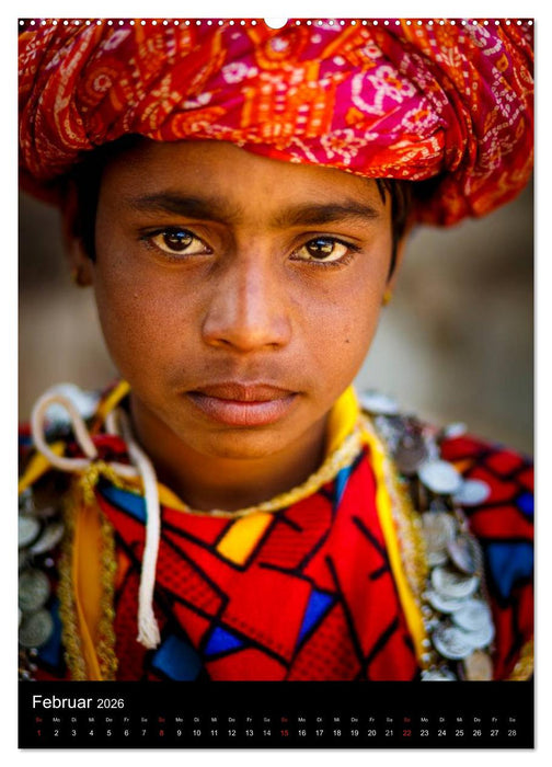 Portraits aus Indien (CALVENDO Wandkalender 2026)