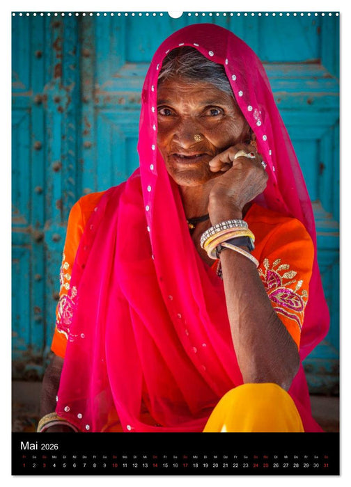 Portraits aus Indien (CALVENDO Wandkalender 2026)