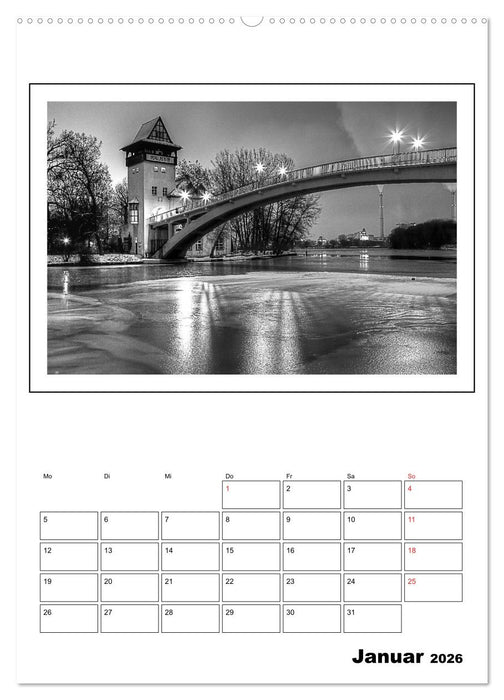Berlin black & white (CALVENDO Premium Wandkalender 2026)