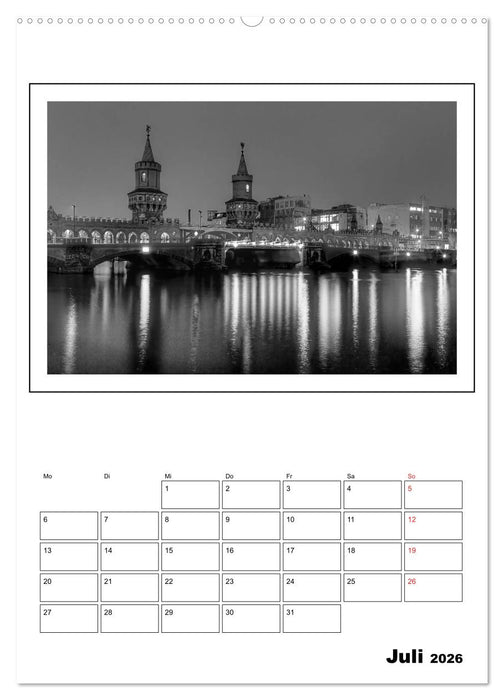 Berlin black & white (CALVENDO Premium Wandkalender 2026)