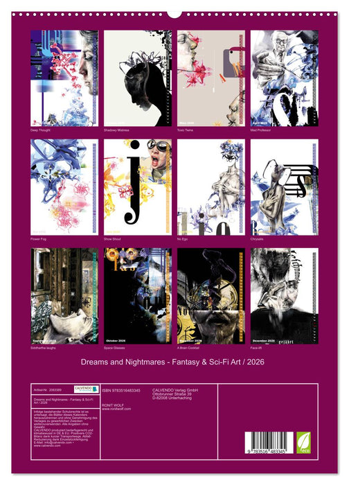 Dreams and Nightmares - Fantasy & Sci-Fi Art / 2026 (CALVENDO Premium Wandkalender 2026)