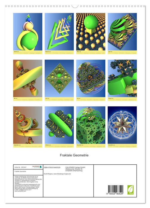 Fraktale Geometrie (CALVENDO Premium Wandkalender 2026)