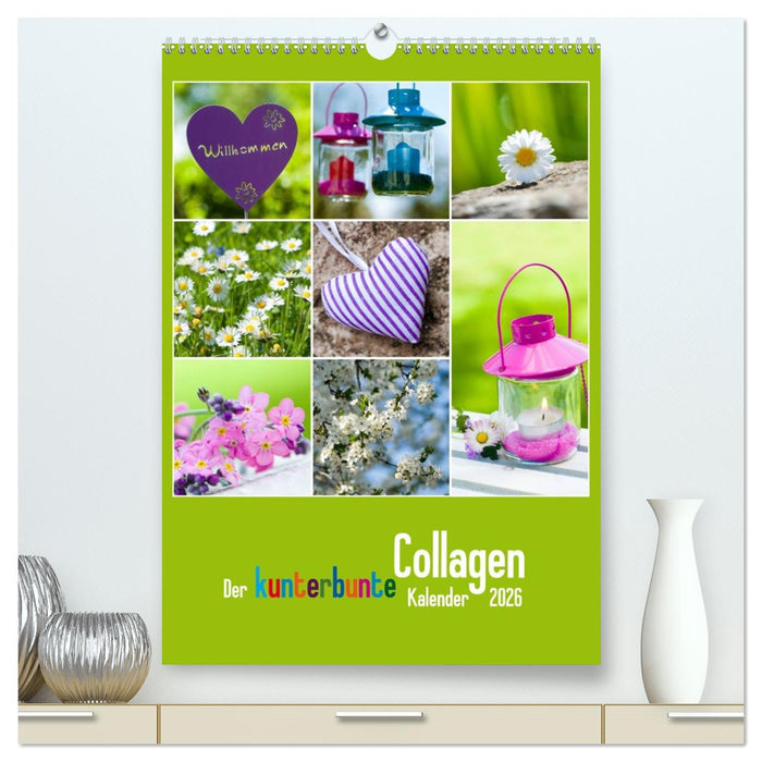 Der kunterbunte Collagen Kalender (CALVENDO Premium Wandkalender 2026)