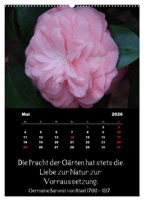 Sprüche und Zitate berühmter Personen über Blumen und Natur (CALVENDO Premium Wandkalender 2026)