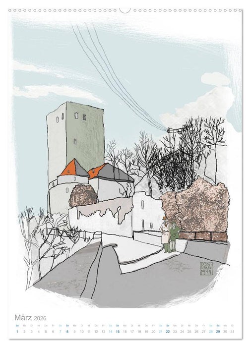 HATTINGEN GEZEICHNET (CALVENDO Wandkalender 2026)