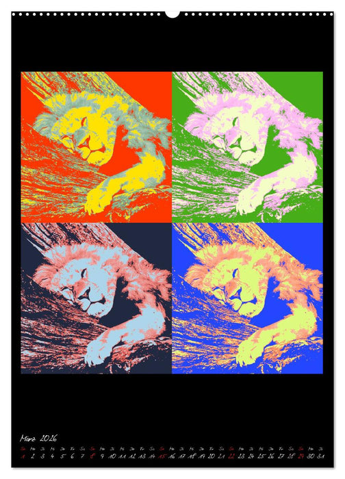 PopArten 2026 – Der verrückte Tierkalender (CALVENDO Wandkalender 2026)