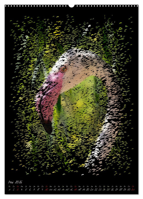 PopArten 2026 – Der verrückte Tierkalender (CALVENDO Wandkalender 2026)