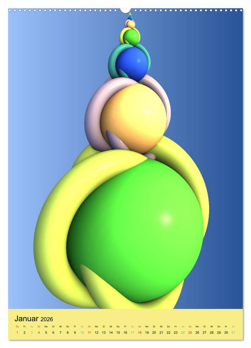 Fraktale Geometrie (CALVENDO Wandkalender 2026)