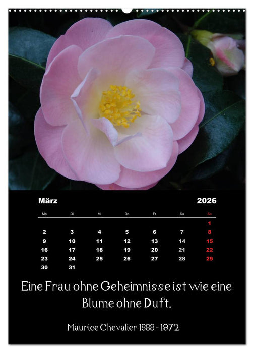 Sprüche und Zitate berühmter Personen über Blumen und Natur (CALVENDO Wandkalender 2026)