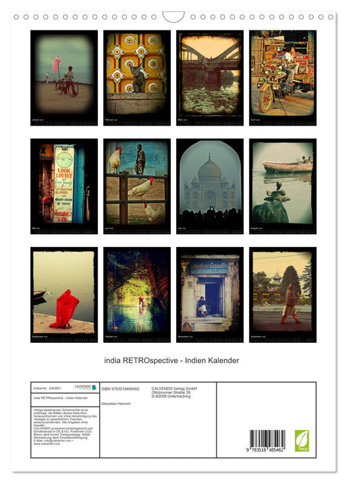 india RETROspective - Indien Kalender (CALVENDO Wandkalender 2026)