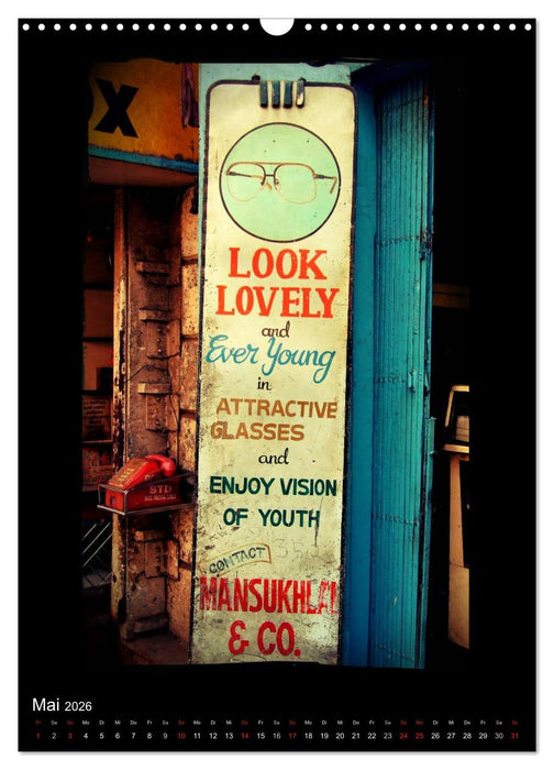 india RETROspective - Indien Kalender (CALVENDO Wandkalender 2026)