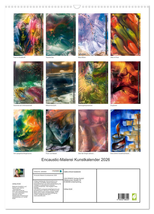 Encaustic-Malerei Kunstkalender 2026 (CALVENDO Wandkalender 2026)
