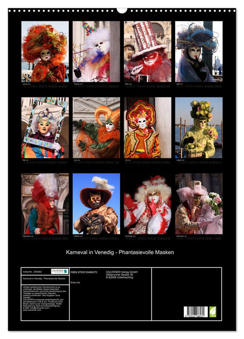 Karneval in Venedig - Phantasievolle Masken (CALVENDO Wandkalender 2026)