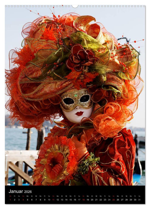 Karneval in Venedig - Phantasievolle Masken (CALVENDO Wandkalender 2026)
