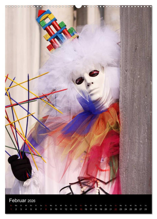 Karneval in Venedig - Phantasievolle Masken (CALVENDO Wandkalender 2026)