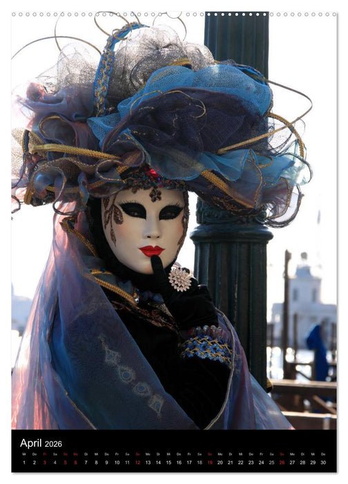 Karneval in Venedig - Phantasievolle Masken (CALVENDO Wandkalender 2026)