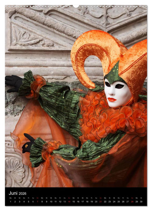 Karneval in Venedig - Phantasievolle Masken (CALVENDO Wandkalender 2026)