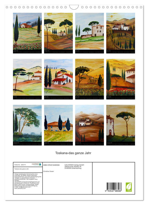 Toskana-das ganze Jahr (CALVENDO Wandkalender 2026)