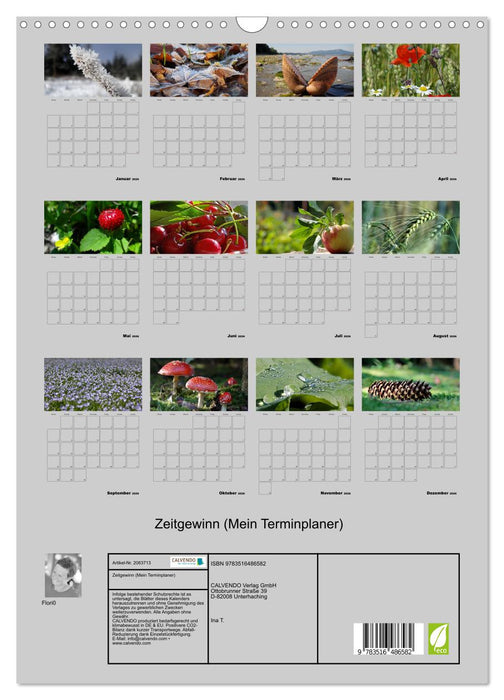 Zeitgewinn (Mein Terminplaner) (CALVENDO Wandkalender 2026)