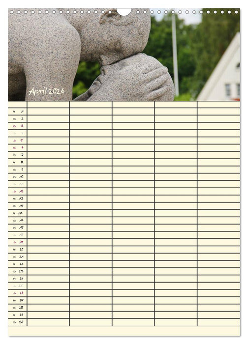 Familienplaner Norwegen (CALVENDO Wandkalender 2026)